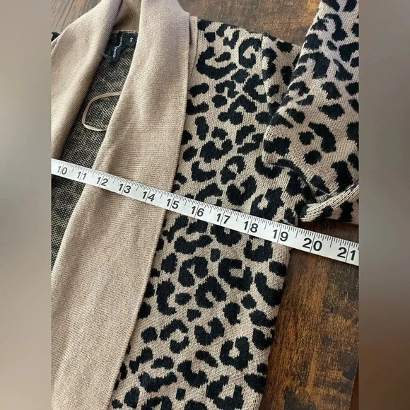 moon & madison open cardigan leopard print - Picture 6 of 7